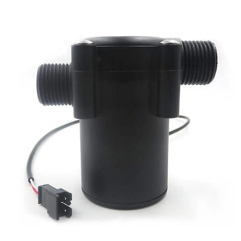 Black Micro Hydro Water Flow DC Generator Turbine For Home Use With G1 2 Interface, Plug And Play Pipeline Charging Tool