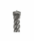 Close-up of a bit from the 25 Piece SDS-Plus Bulldog Rotary Hammer Bit Set 3/8 Inch By 12 Inch showing two cutter head and four-flute design.