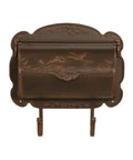 Hummingbird Horizontal Wall Mount Mailbox Copper Aluminum Outdoor Letter Box With Rust Free Finish Brass Hardware and Design