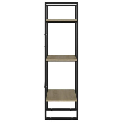 Space Saving 3 Tier Book Cabinet Made From Engineered Wood, Slim 15.7 By 11.8 By 41.3 Inches Bookcase With Three Shelves For Books, Magazines, And Decor