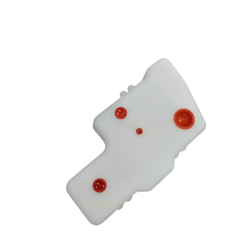 Heavy Duty Polyethylene Hydraulic Oil Tank Replacement For Genie Scissor Lift GS1930 GS1932 top view with red caps.