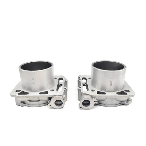 Drop Dead Reliable Built Damn Tough Heavy Duty Front And Rear Cylinder Kit With Crankshaft Plain Bearing Set For Haisen 800Cc ATV showing silver cylinders.