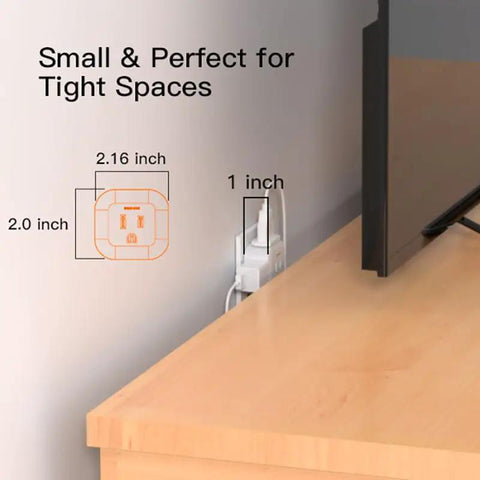 Major Flex Multi Plug Outlet Extender With Five Power Ports And Sleek White Housing For Cruises Dorms And Home Offices Low Key Essential Travel Adapter No Surge Protection Included For Everyday Carry, compact size on wall.