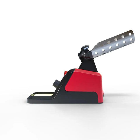 Side view of 5 To 30 Watt Precision Soldering Iron Station with adjustable wattage and safety rest in compact 120V design.