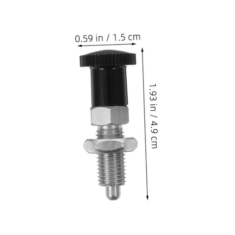 Rock Solid Stainless Steel Spring Plunger With Integrated Reset Mechanism And Precision Fine Thread, shown from the side.