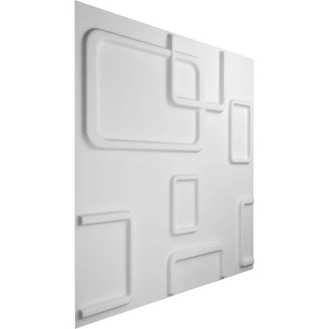 Odessa EnduraWall 3D Decorative Wall Panels 19 5 8 In W X 19 5 8 In H White 20 Per Case Covers 53.49 Sq Ft Easy Install Durable Textured