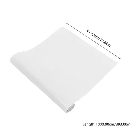 Slick Clear Peel And Stick Wallpaper For Kitchen Countertops And Bathroom Vanities Waterproof Self Adhesive Contact Paper Removable Cabinet Wrap One Roll laying flat with measurement details.