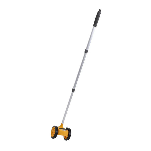 Glaeptio Dual 4in Rolling Measuring Wheel Accurate Distance Tool 0 to, lightweight design with rubber wheels for easy use.