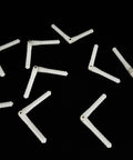 10 Pieces RC Airplane Plastic Pin Hinges 4.5x67mm Easy Install Hinges for DIY aircraft wings on black background