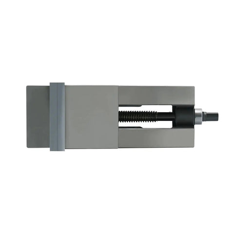 Heavy Duty One Piece CNC Vise And Milling Machine Fixture Providing Rock Solid Clamping Power For Precision Turning And Badass Custom Fabrication Jobs With Angle Lock, top view.