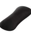 Comfy Microbead Roll Pillow 15 by 8 Inch Squishy Cushion for Neck and Back Support in ergonomic black design