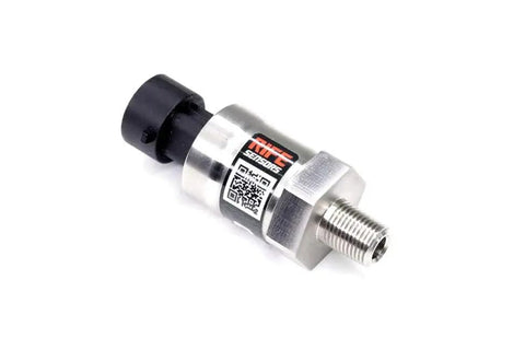 100 Psi Pressure Sensor Transducer With 1 Eighth Inch NPT, Rugged Stainless Steel Body, Industrial, Screw-In Design, Side View