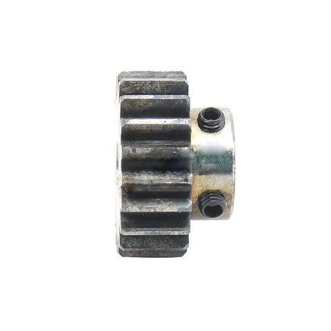 Side view of 1.5 Mod Spur Gear With 25 Teeth Step Bore 20mm Hardened 45 Steel Motor Gear With Set Screws