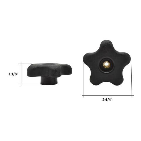 Five Pack 1/4 20 Thread 5 Star Thru Design Knobs No Sweat Tool Free Adjustments Rock Solid Handle Grip for jigs
