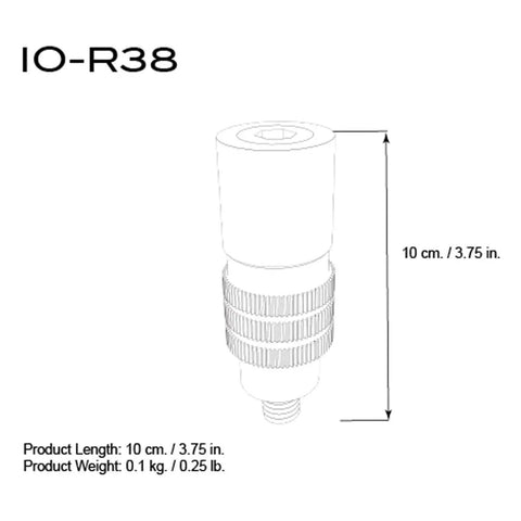 Aluminum Threaded Retrofit Quick Change Coupler 3/8 Inch With Threaded Male Mounting Stud For IO Vector Utility Bars IO-C Clamps