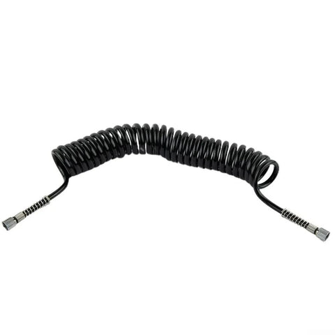 Kickass Flexible PU Coil Hose Built For Pro Airbrush Sessions With No Sweat Leak Resistant Connectors And Secure Clamps For Super Smooth Air Flow On Cool Jobs Without Drips Keeping Gear In Prime Daily, black 3m coil hose