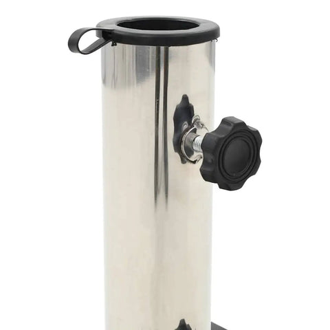 Steel tube with a black knob from Granite Parasol Base For Square Shape Umbrellas Heavy Duty Patio Umbrella Stand For Pool Deck Yard Garden
