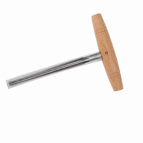 Stainless Steel Violin Peg Reamer With Wooden Handle Pro Grade Anti Rust Luthier Tool For 3 4 Violins Includes Protective Sleeve
