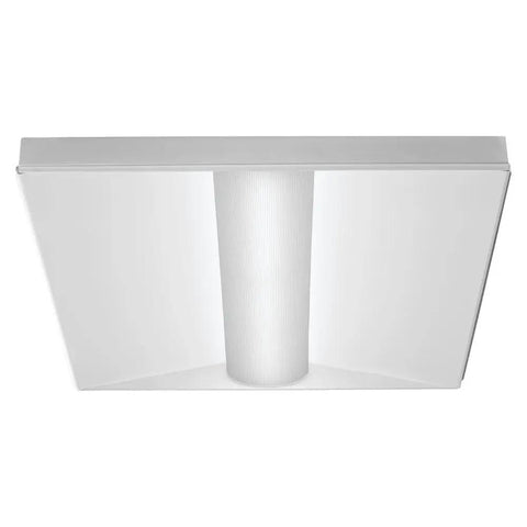 2x2 LED Troffer Light BLT Series Low Profile Drop In Ceiling Light For Dropped Ceilings With Curved Ribbed Diffuser 3300 Lumens 3500K