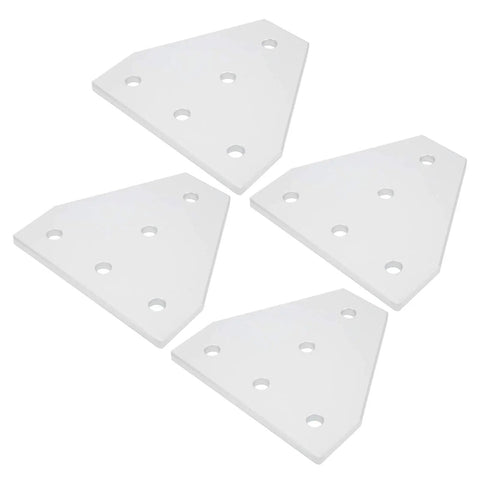 Pack of 4 T Shape Aluminum Joining Plate 5-Hole Bracket For Aluminum Profiles - Vertical Joint Repair Plate Compatible With 2020 3030 4040