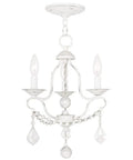 Chesterfield 3 Light Mini Chandelier In Antique White Traditional Steel Build Ceiling Fixture With Vintage Charm For Living Room Or Dining Area Perfect For Entryway Dining Room Or Living Space Easy Install And Durable Steel Construction, 3-light