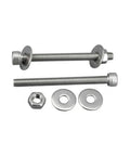 Five Piece 304 Stainless Steel Allen Threaded Post Kit For RC Plane Control Rods M8x110mm Durable Rustproof Adjustable Push Rod Connectors For Fuselage Bracing And Accessories, bolts, washers, and nut