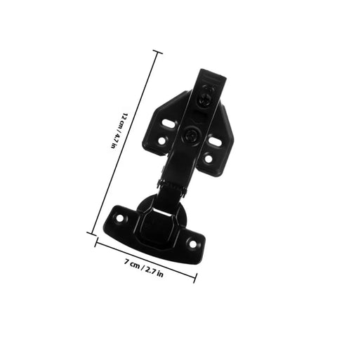 3 Pack Stainless Steel Kitchen Cabinet Hinges Self Closing Full Overlay Concealed Hidden Hinge for Frameless Cabinets, 12cm x 7cm