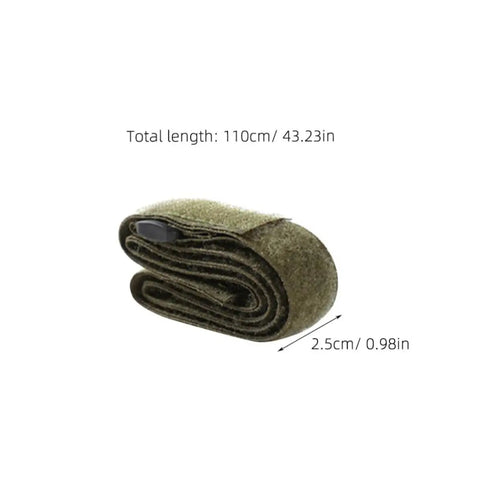 4 Pack Rugged Polyester Luggage Straps For Camping Gear Backpacks And Hiking Bags That Lock Everything Down Tight So Your Gear Gonna Stay Put On Any Adventure, rolled strap measuring 110cm in length.