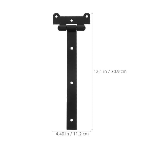 Beefy Heavy Duty T Shaped Gate Hinges With Black Finish For Smooth Quiet Operation And Scratch Resistant Coating Reinforced Design And Long Lifespan