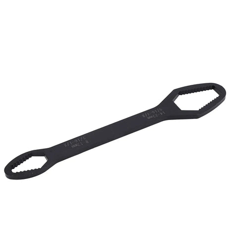Double End Self Tightening Wrench Set For 8 To 22mm 2 Piece Handy Tool Kit For Quick Nut Gripping No Slip Clamp Easy Home Repair Durable Black Finish