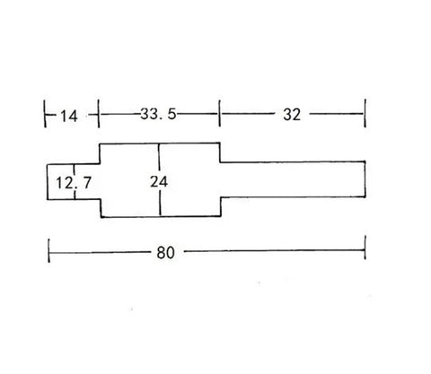 Dimensions diagram for Upgraded Heavy Duty Auto Water Pump Bearing Replacement WB1224080 with measurements.