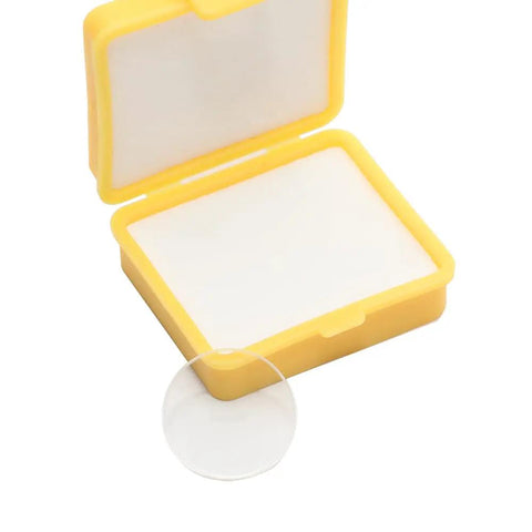 Pro Grade Microscope Calibration Slide With Reticle And Stage Graticules 0.1mm Divisions For Eyepiece And Objective Lens Alignment transparent 19mm glass slide in yellow case