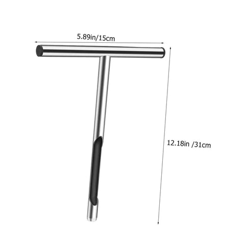Durable Stainless Steel Soil Sampler Tool With T Handle Probe For Accurate Soil Testing In Gardens And Lawns, dimensions shown