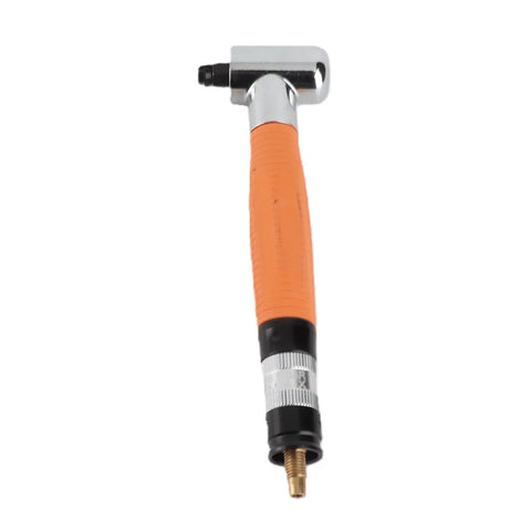 Pneumatic Pencil Die Grinder With 90 Degree Right Angle Air Pen Design for precise detailing, featuring an ergonomic orange grip.