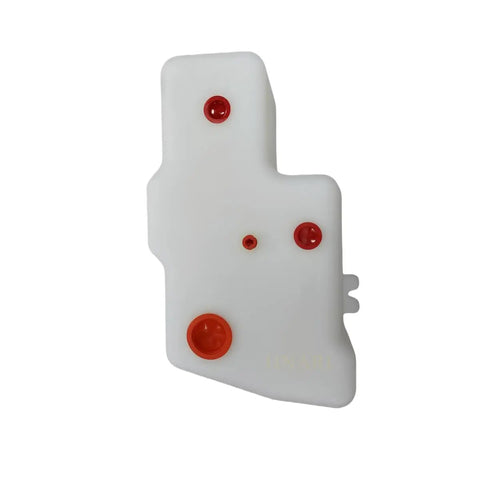 Heavy Duty Polyethylene Hydraulic Oil Tank Replacement For Genie Scissor Lift GS1930 GS1932, white tank showing ports and connections.