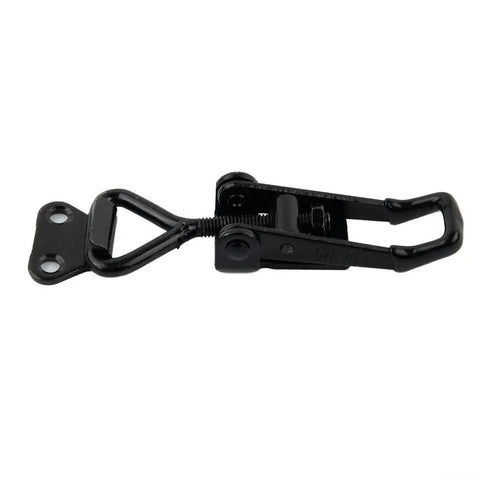 Heavy Duty Adjustable Toggle Latch Clamp With 220lbs Holding Power For Tool Boxes Cabinets And Quick Release Storage Cases Made From Black Steel, black steel latch clamp