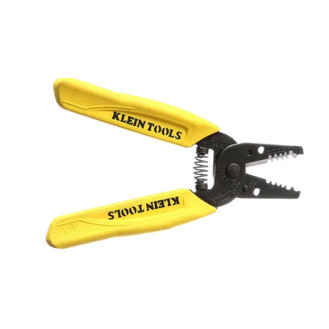 Built Tough Dual Wire Stripper Cutter for Solid Wire with 14 and 12 AWG Holes Plus 10 AWG Stripping Hole Narrow Nose and Shear Type Blades