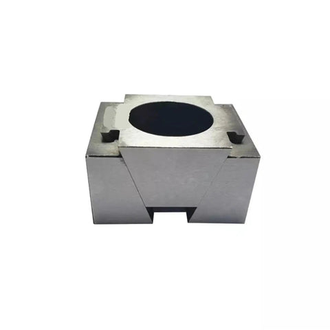 Heavy Duty Wedge Shaped Expansion Fixture With Bilateral M12 Bolts For Precision Machining Centers, solid steel design, cylindrical hole.