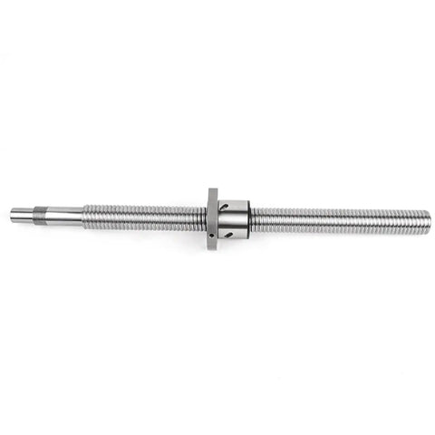 Pro Grade Cold Rolled Ball Screw Assembly With Matched Ballnut C5 Precision Knockout Upgrade For CNC Routers, stainless steel, precise design.