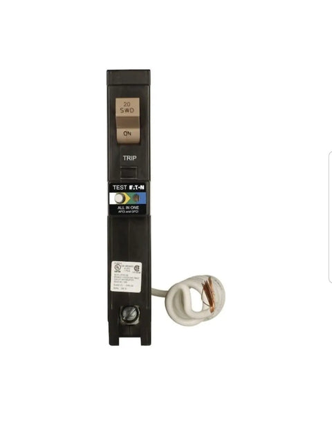 All In One 20 Amp Single Pole Circuit Breaker CHFN120A1CS Cutler Hammer CH Series Black For Home Electrical Panel Upgrade UL Listed DIY Friendly