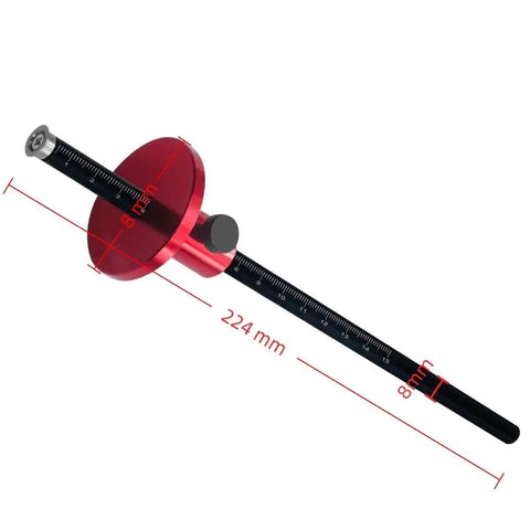 No Fuss Aluminum Wheel Marking Gauge With Quick Knurled Dial And Dual Scale Markings Pro Woodworking Mortise Scribing Tool, 224mm
