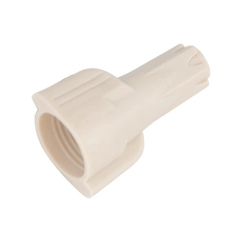 Heavy Duty Ultra Hex Lok Wire Connectors Tan 22 To 8 Awg Zinc Plated connector with square spring grip for secure electrical connections.