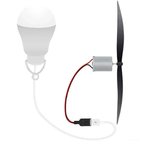 Wind Turbine Generator Kit With USB Lighting For Hands On Learning, Durable ABS And Metal Build, Interactive Educational Activity