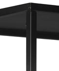 Black iron frame detail of Rough Mango Wood And Iron Four Shelf Bookcase With Drawer Tall 70.9 Inch Industrial Farmhouse Style Storage
