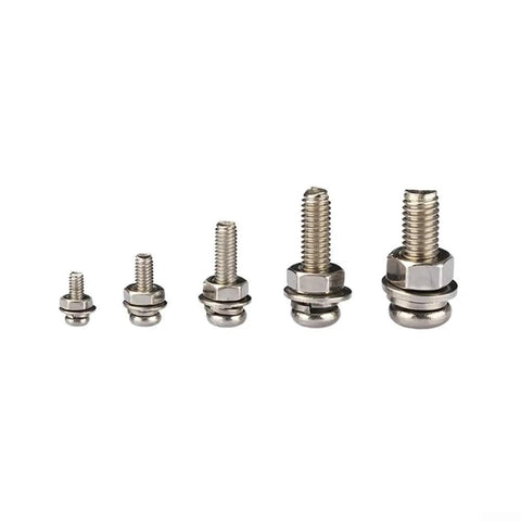 320 Piece 304 Stainless Steel Hex Nut And Bolt Kit With Washers Assortment Set For Home Auto And Marine Projects Rust Resistant Hardware In 5 Sizes From 2mm To 5mm, five stainless steel bolts with nuts and washers