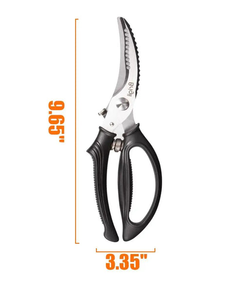 Super Tough Kitchen Shears That Make Light Work Of Cutting Whole Chickens Turkeys And Fish Bones Thanks To The Handy Spring Loaded Design.