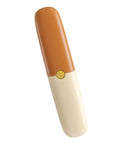 Stainless Steel Fruit Peeler Knife with orange handle for kitchen and camping use, portable double head, multifunction design.