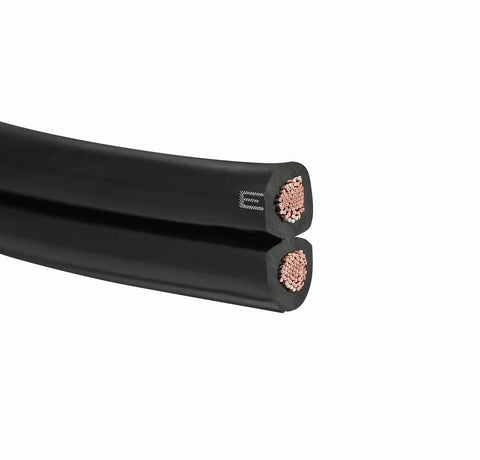 Close-up of 12/2 Gauge Low Voltage Landscape Wire, 200 Feet Outdoor Lighting Cable, 12 AWG 2-Conductor Direct Burial, Flexible