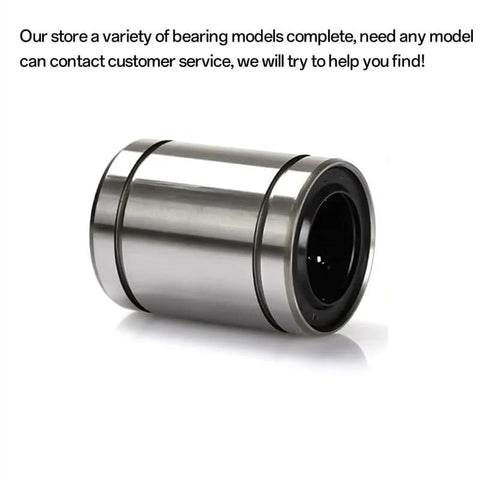 Linear motion bearing, steel outer housing with black inner bore, side view