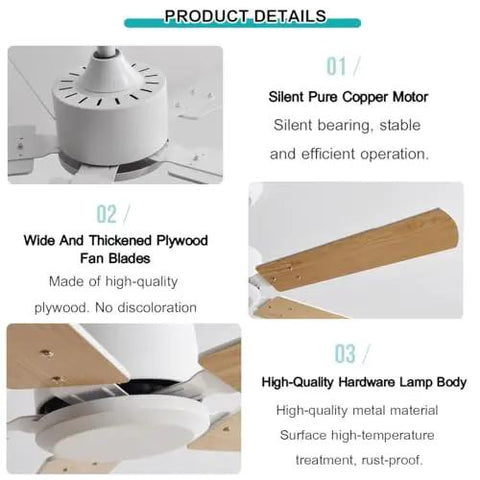 Slick Black Indoor Ceiling Fan Forty Six Inch Model With Remote Controlled Operation Five Reversible Blades Silent Motor Smooth Cooling Setup with copper motor and plywood blades.